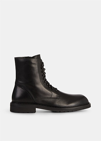 Danny Black Leather Boot