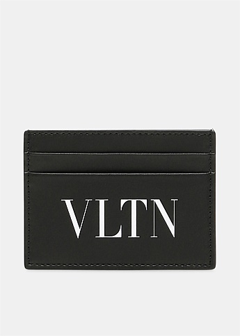 VLTN Black Leather Cardholder