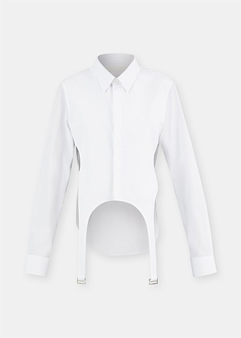 White Garter Cotton Shirt