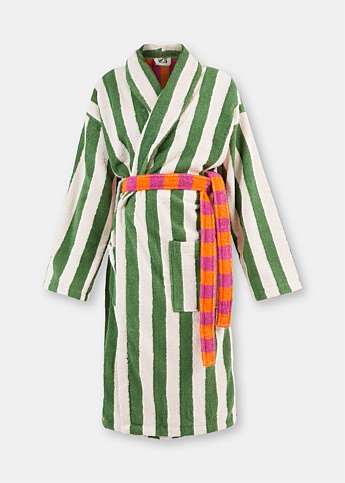 Green Stripe Bath Robe