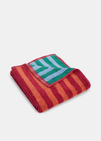 Ruby Stripe Hand Towel 