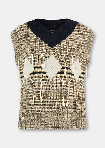 Argyle Knitted Vest