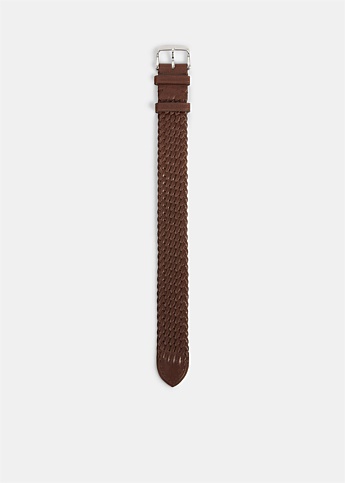 Brown Braided Leather Strap