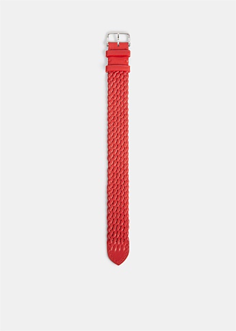 Tuscan Red Braided Leather Strap