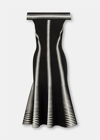 Black Spine Midi Dress