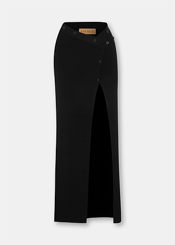 Black Augusta Knit Skirt