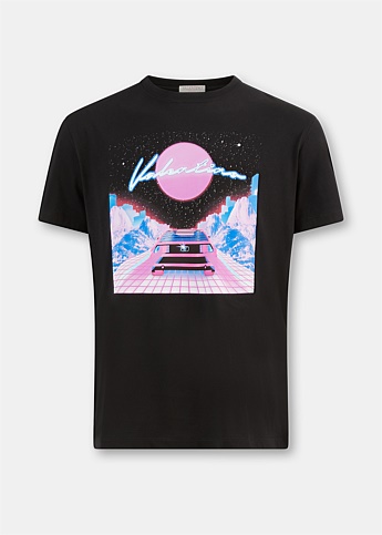 Black Virtual Print T-Shirt