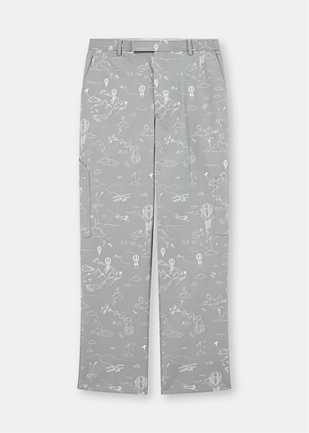 Grey Patch Pocket Trousers