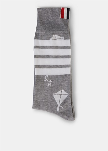 Grey Kite Icon Socks