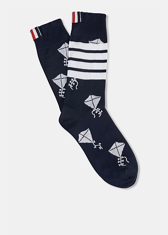 Navy Kite Icon Socks