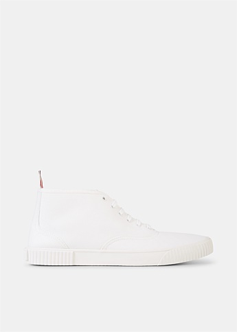 White Mid-Top Trainer