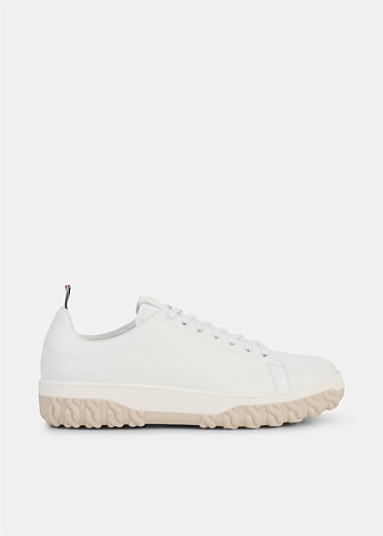 White Low-Top Court Sneaker