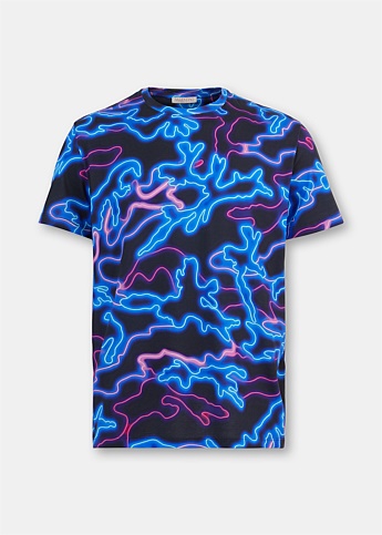 Neon Camouflage Print T-Shirt