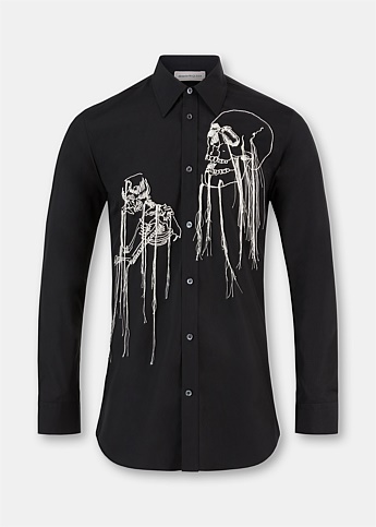 Black Skull Print Shirt