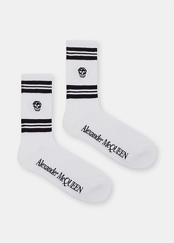 White Skull Sport Socks