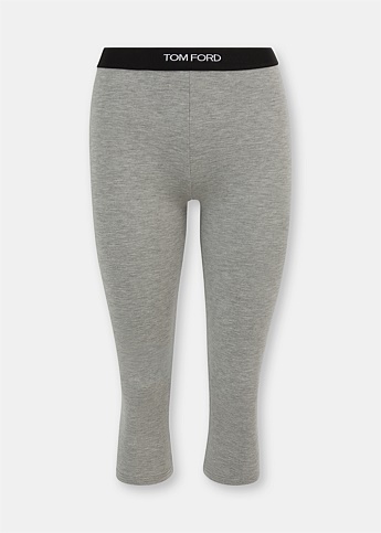 Grey Logo Yoga Pants