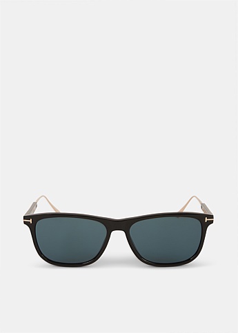 Black Caleb Square Sunglasses