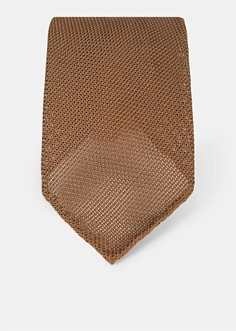 Brown Printed Tie
