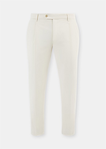 White Garment Dyed Trousers