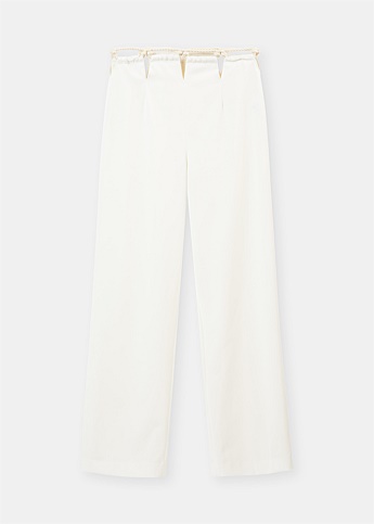 Ivory Rope Macramé Trousers