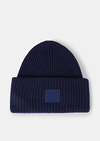 Navy Pansy N Face Beanie