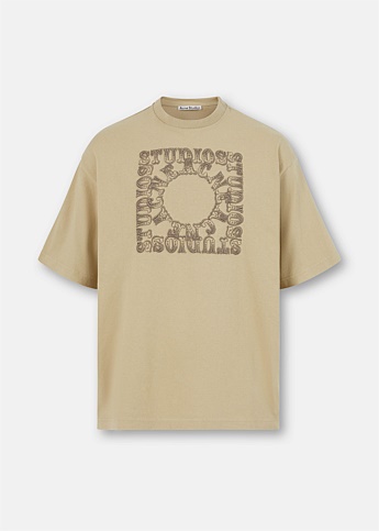 Ecru Oversized Graphic T-Shirt