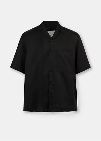 Black Boxy Short Sleeve Shirt