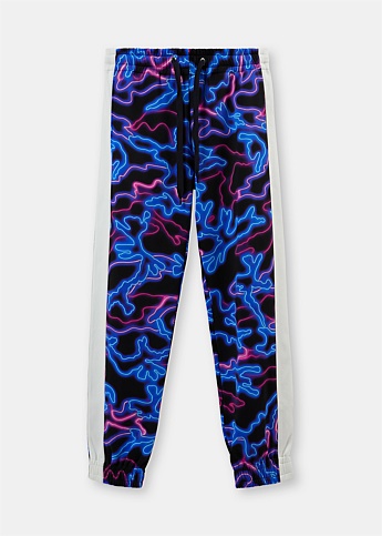 Neon Camouflage Print Joggers