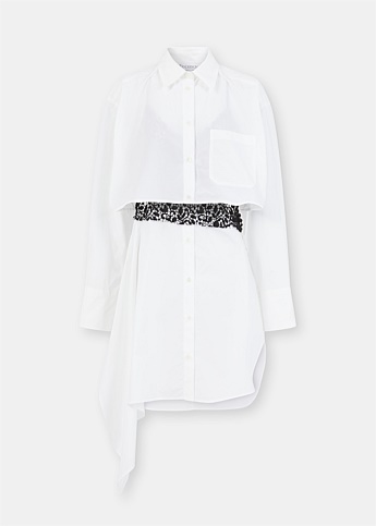 White Lace Shirt Dress