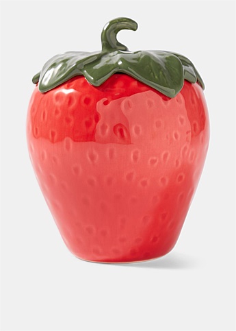 Red Strawberry Ceramic Candle