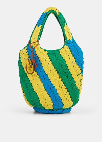 Stripe Knitted Shopper Tote Bag
