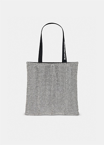 White Heiress Quilted Tote Bag