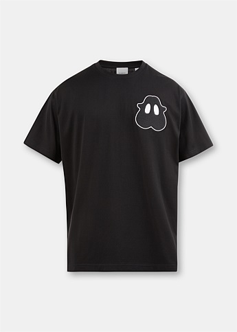 Black Ghost Print T-Shirt