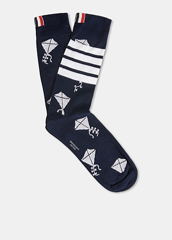 Navy Kite Icon Socks