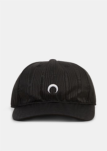 Embroidered Moire Baseball Cap