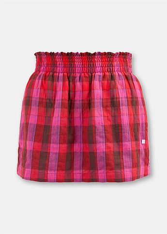 Checkered Degrade Flannel Skirt