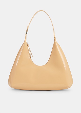 Cream Amber Leather Shoulder Bag