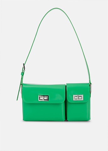 Billy Super Green Leather Crossbody Bag