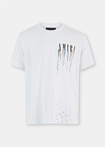 White Paint Drip Logo T-Shirt