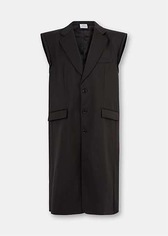 Black Sleeveless Coat