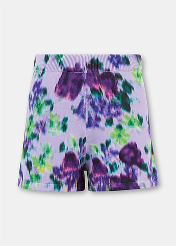 Blurred Flowers Mini Shorts
