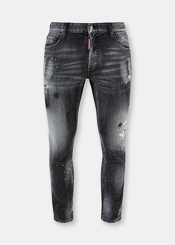 Black Distressed Skater Jeans