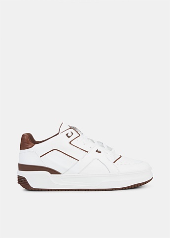 White Courtside Low-Top Sneaker