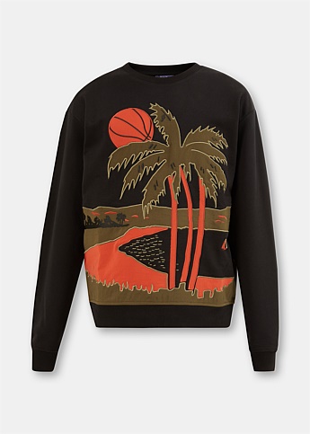 Black Island Printed Sweater