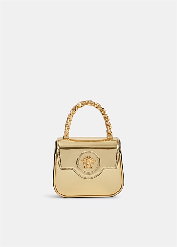 Gold Medusa Top Handle Bag