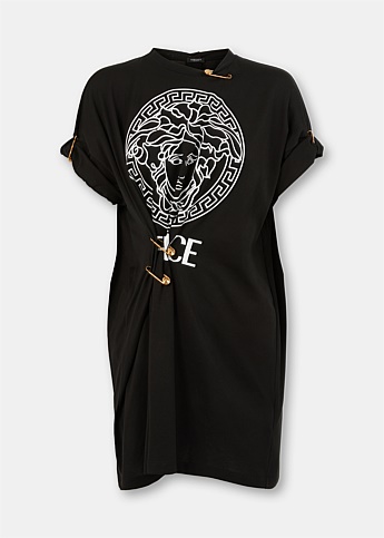 Black Medusa Motif T-Shirt