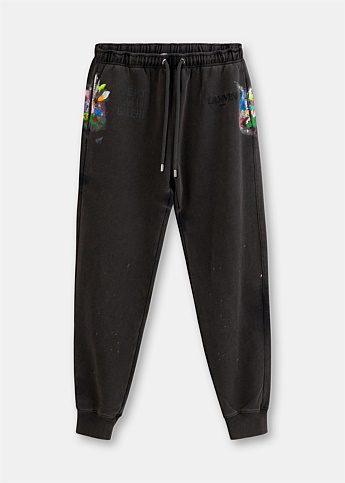Black Logo Embroidered Joggers