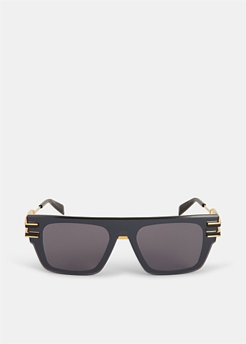 Black Soldat Square Sunglasses