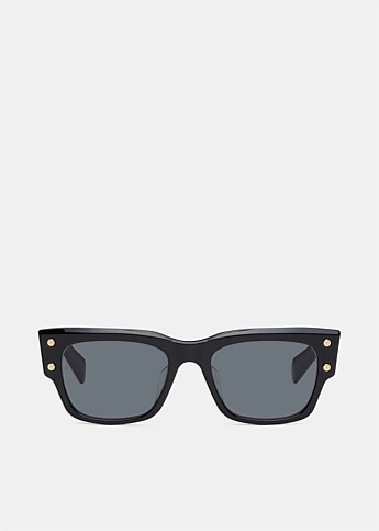 Black B-IV Square Sunglasses