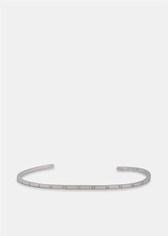 Silver Number Cuff Bracelet
